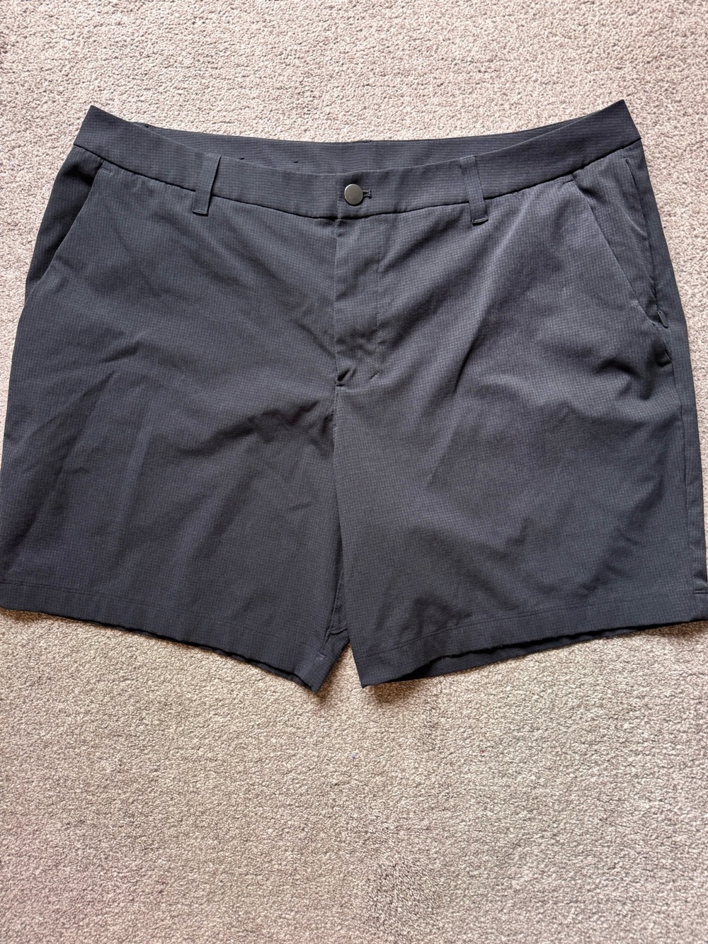 Mens Lululemon 7” Commission ABC Shorts Air Woven Size 38 Dark Grey